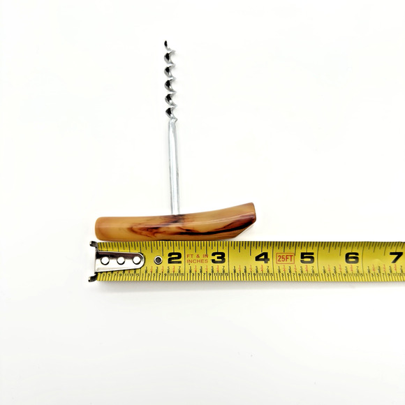 Vintage Corkscrew Bakelite Handle Marbled Butterscotch MCM Wine Opener Barware - Picture 4 of 7